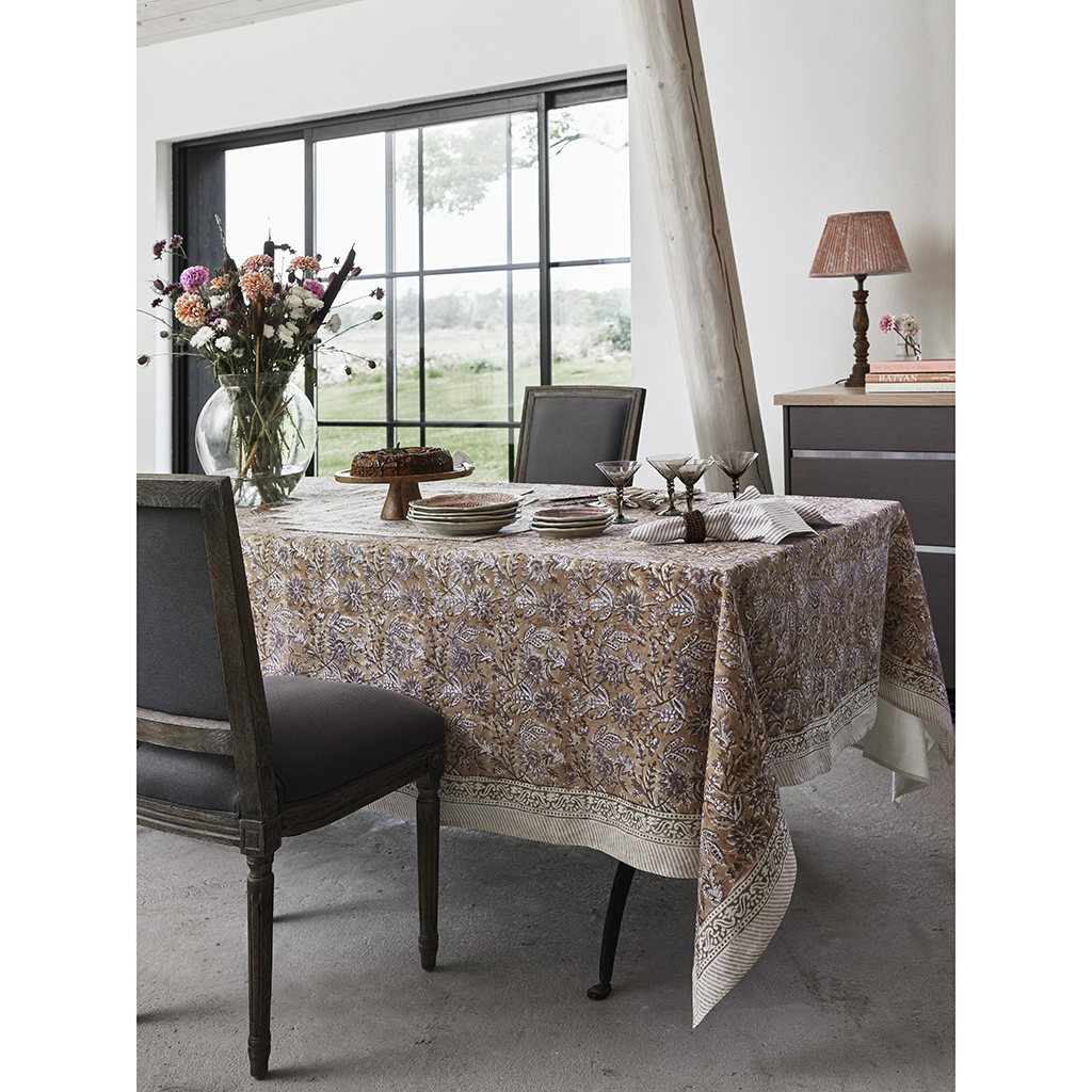 Bomullsduk Indian Summer Beige Lavender - 5
