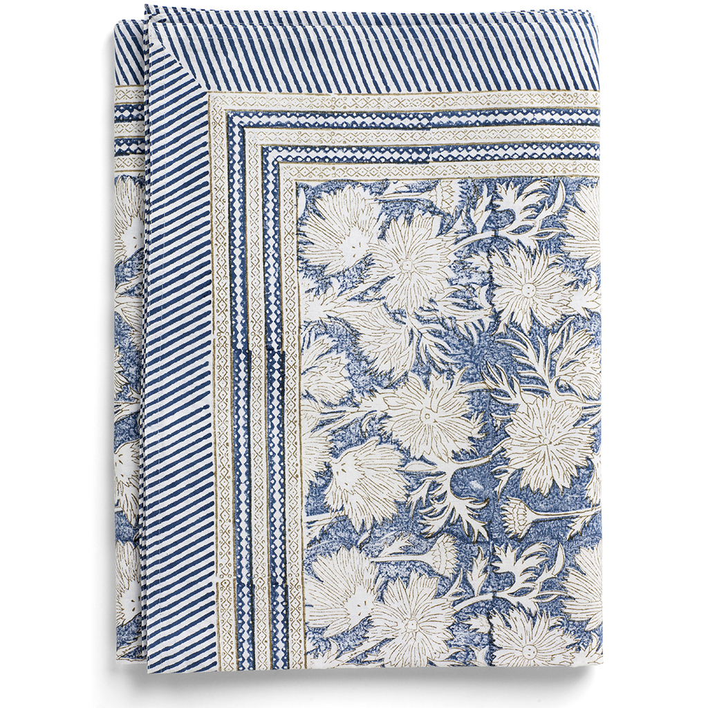 Bomullsduk Waterlily Navy Blue