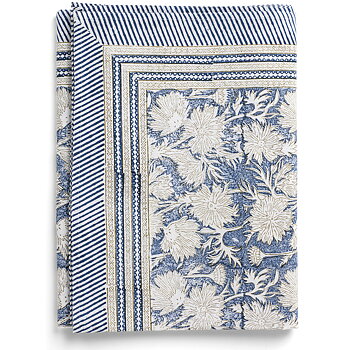 Bomullsduk Waterlily Navy Blue