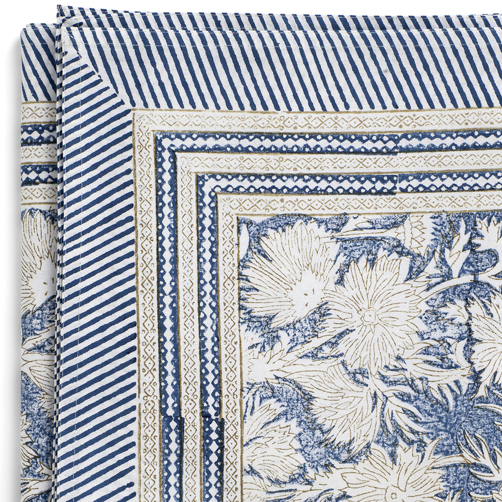 Bomullsduk Waterlily Navy Blue - 2