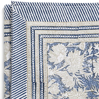 Bomullsduk Waterlily Navy Blue