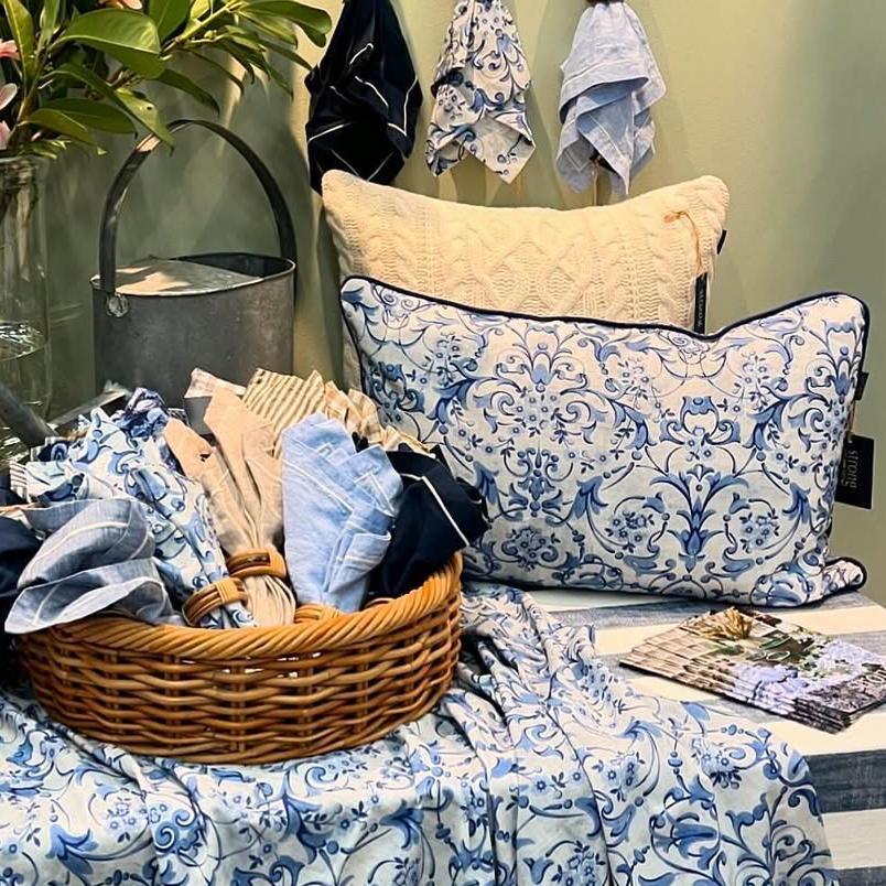 Kuddfodral Blue Chinoise 2 storlekar