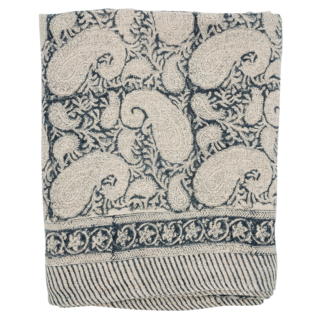 Linneduk Big Paisley Navy