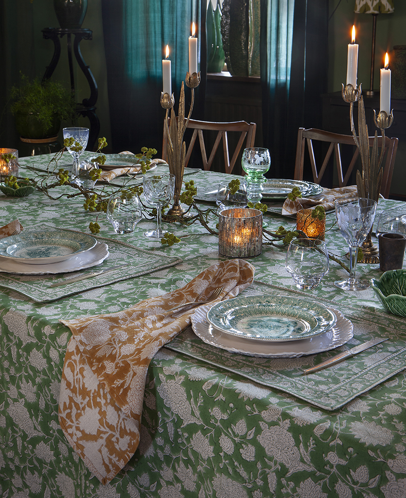 Linneduk Indian Rose Green - 3