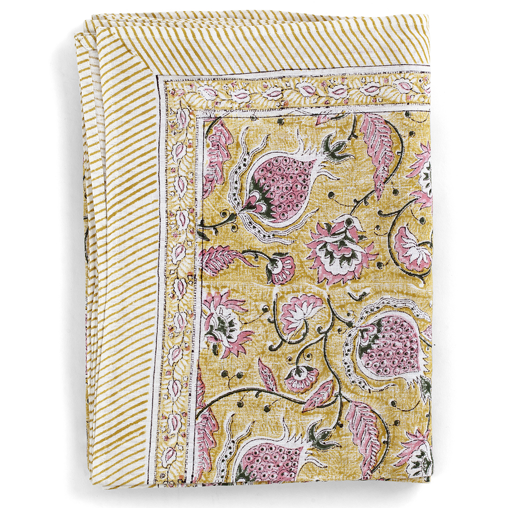 Linneduk Pomegranate Yellow & Rose