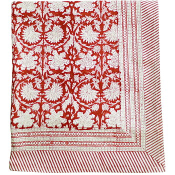 Bomullsduk Paradise Red 150x230 cm