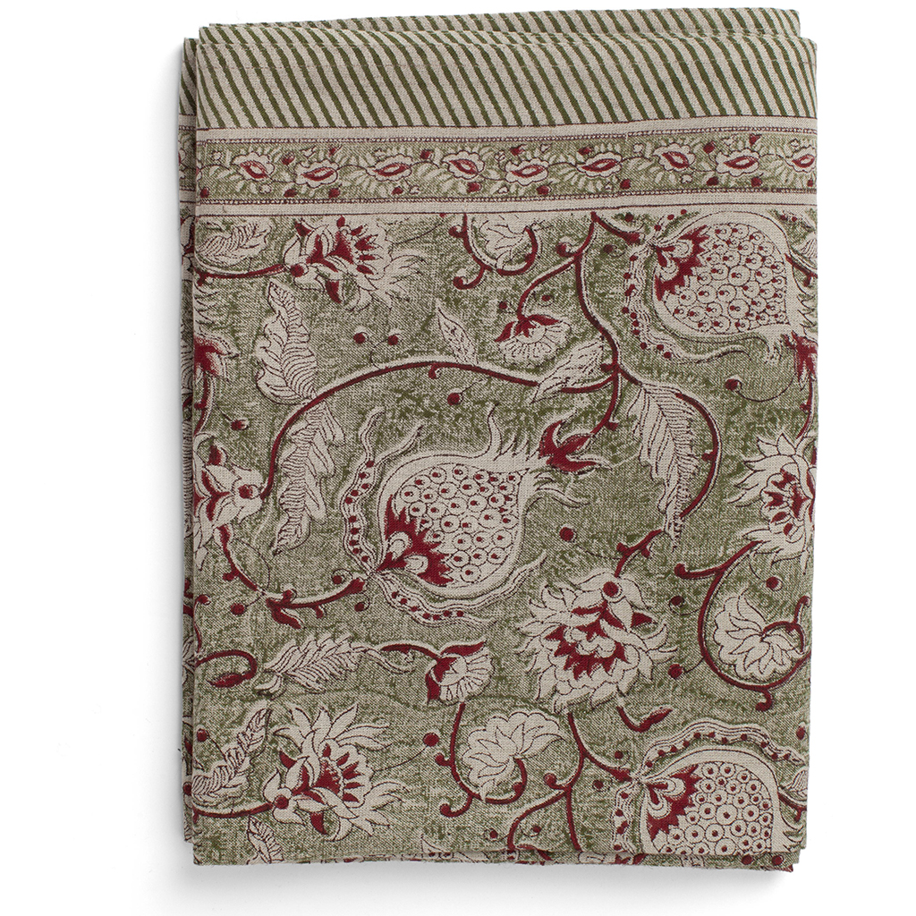Linneduk Pomegranate Green - flera strl.
