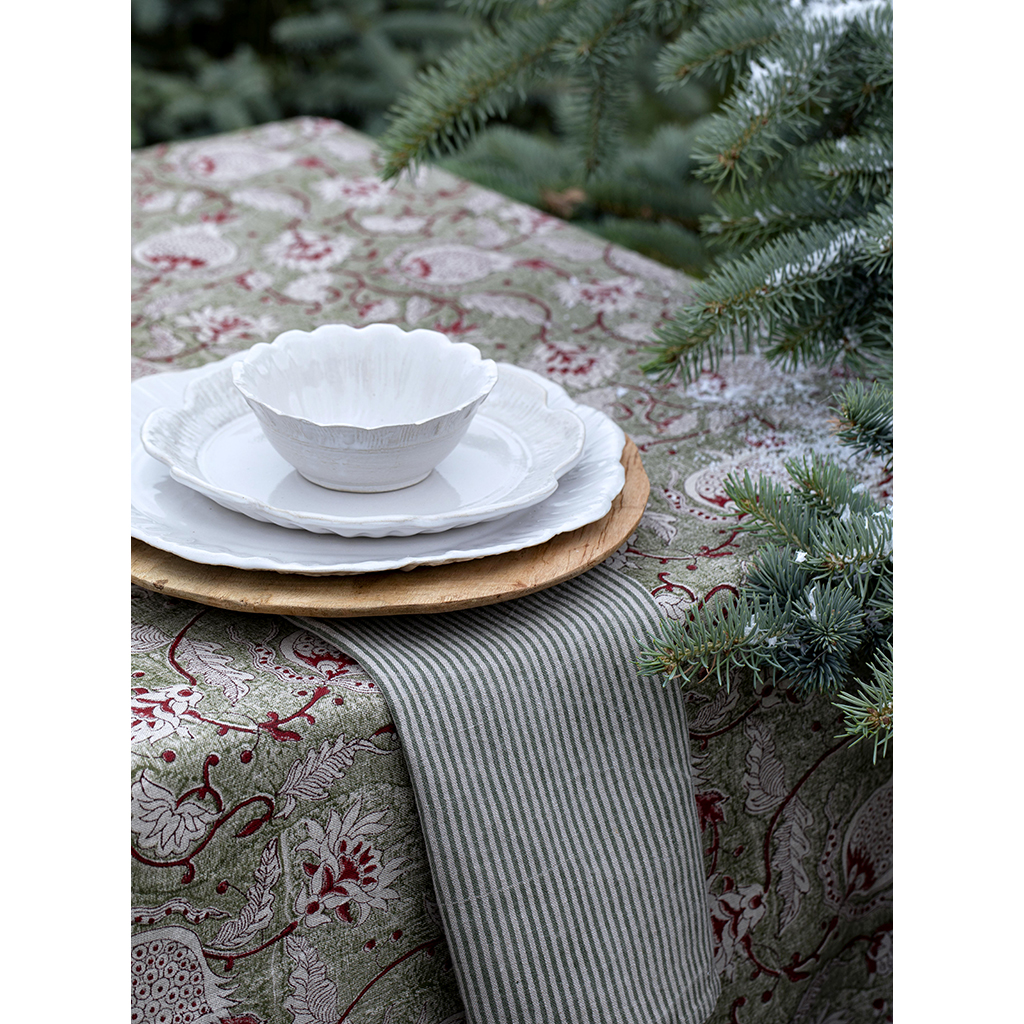 Linneduk Pomegranate Green - flera strl. - 4
