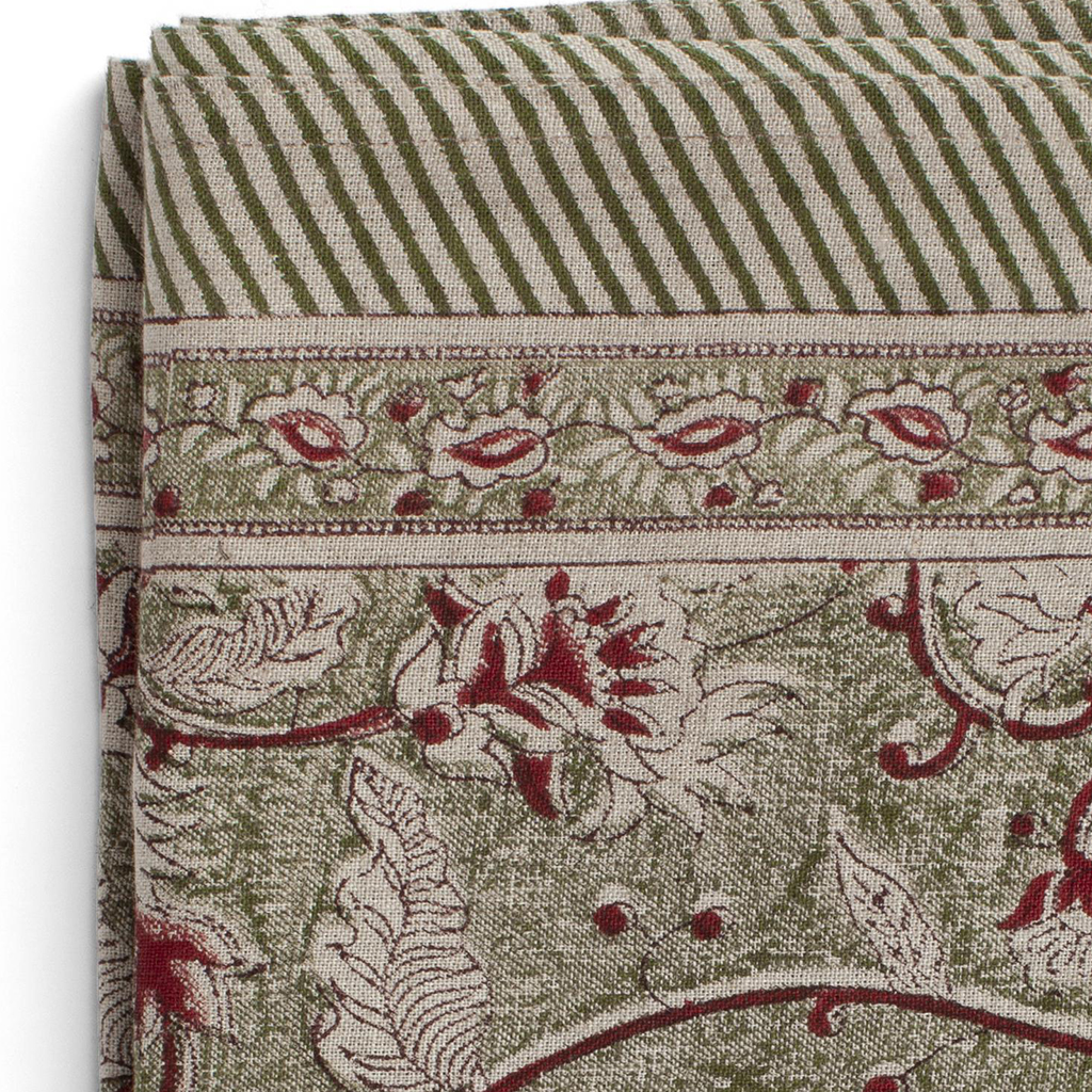 Linneduk Pomegranate Green - flera strl. - 2