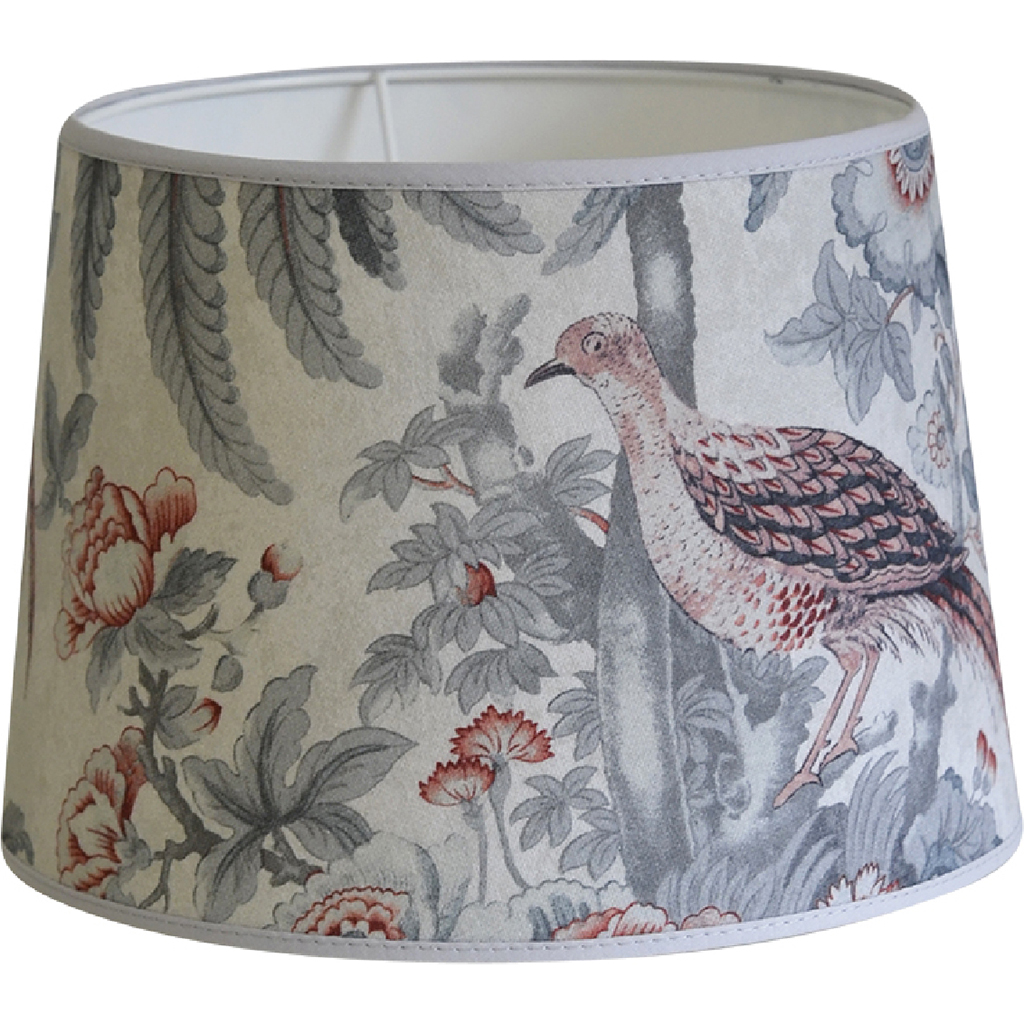 Lampskärm Burdett Grå Rund - Laura Ashley