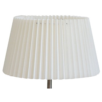 Lampskärm veckad vit i linne