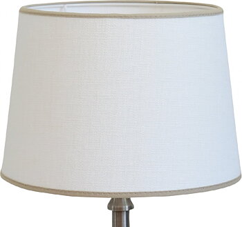 Lampskärm Carolin vit med beige kant