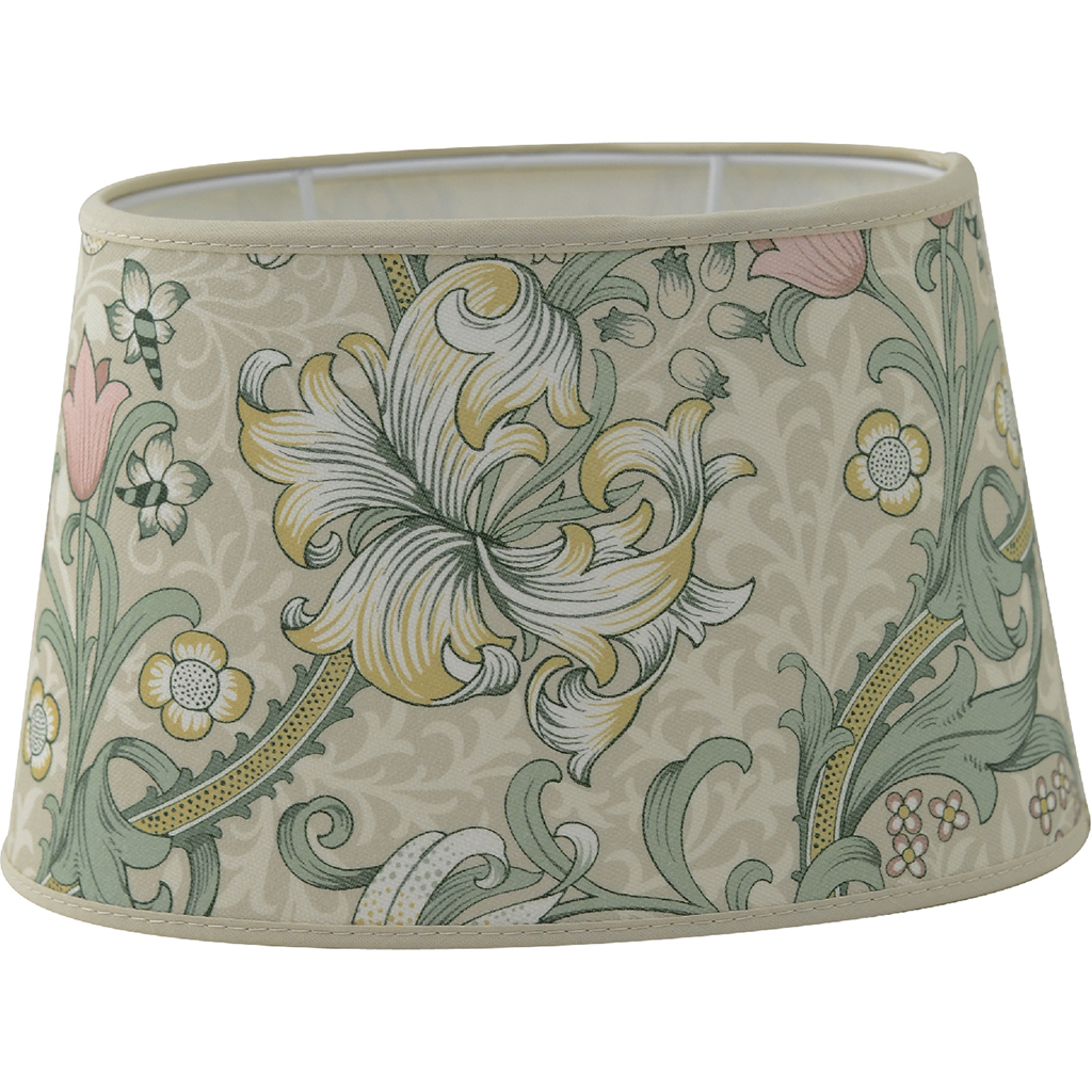 Lampskärm (oval) Golden Lily Blush - William Morris