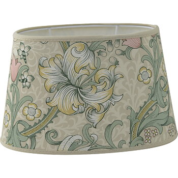 Lampskärm (oval) Golden Lily Blush - William Morris