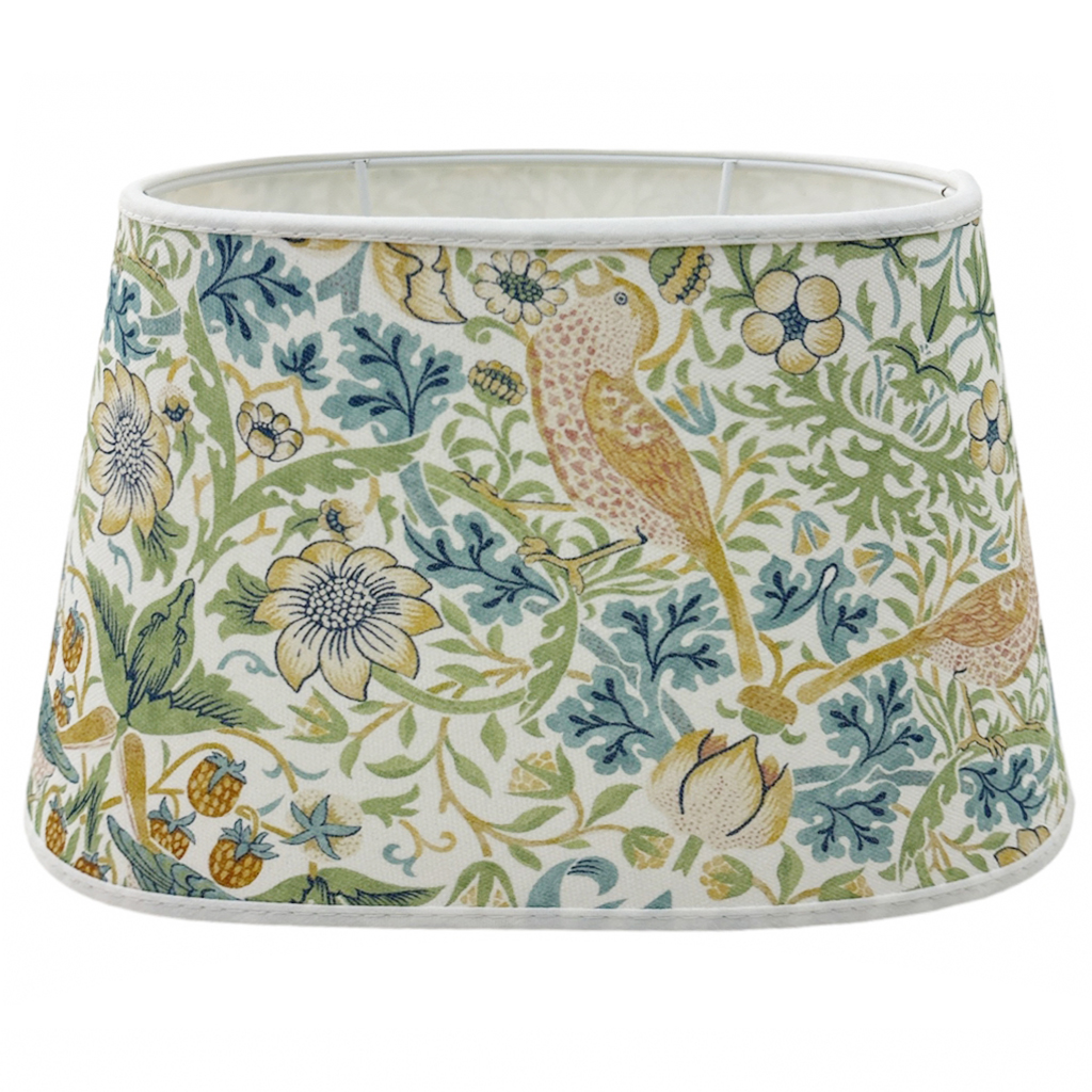 Lampskärm (oval) Strawberry Thief Apple - William Morris