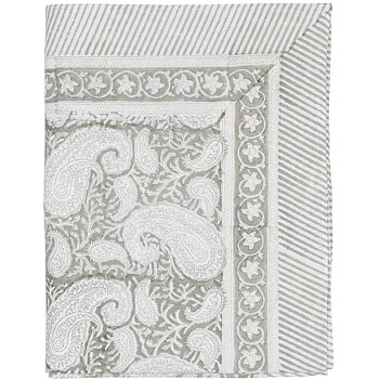 Bomullsduk Big Paisley Light Grey