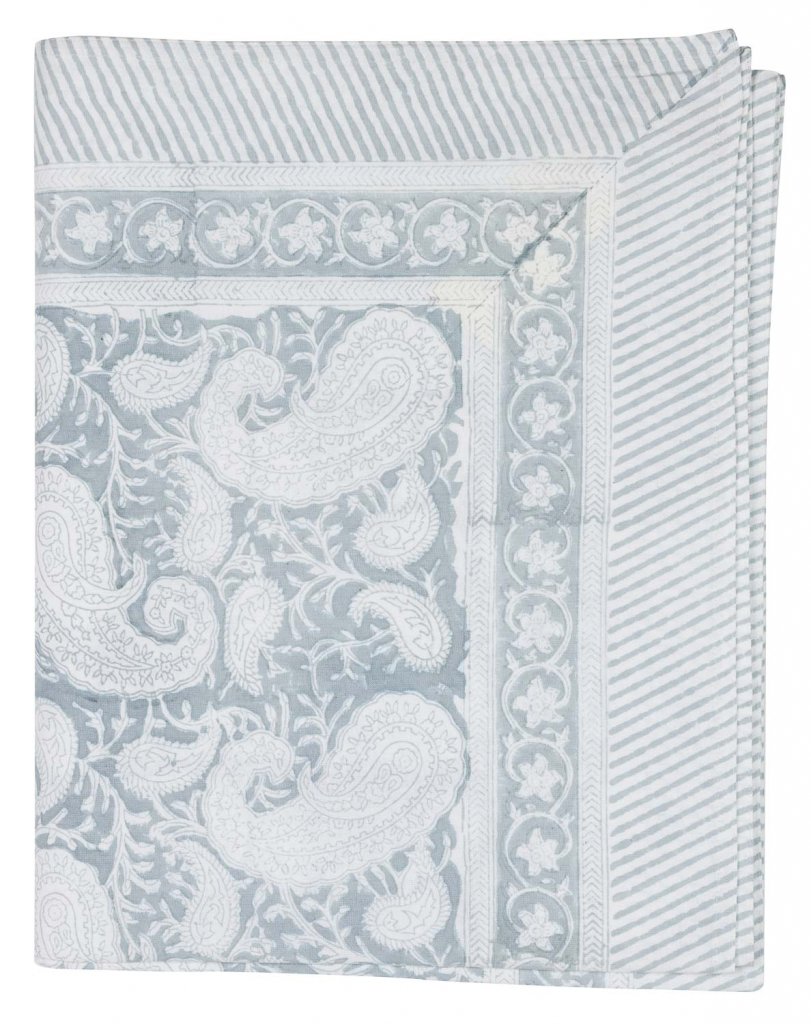 Bomullsduk Big Paisley Cashmere Blue