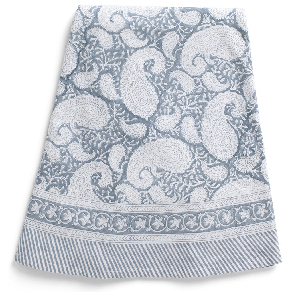 Bomullsduk Big Paisley Cashmere Blue - 2