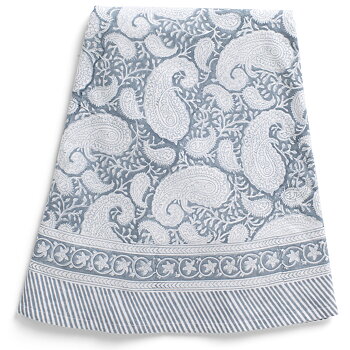 Bomullsduk Big Paisley Cashmere Blue