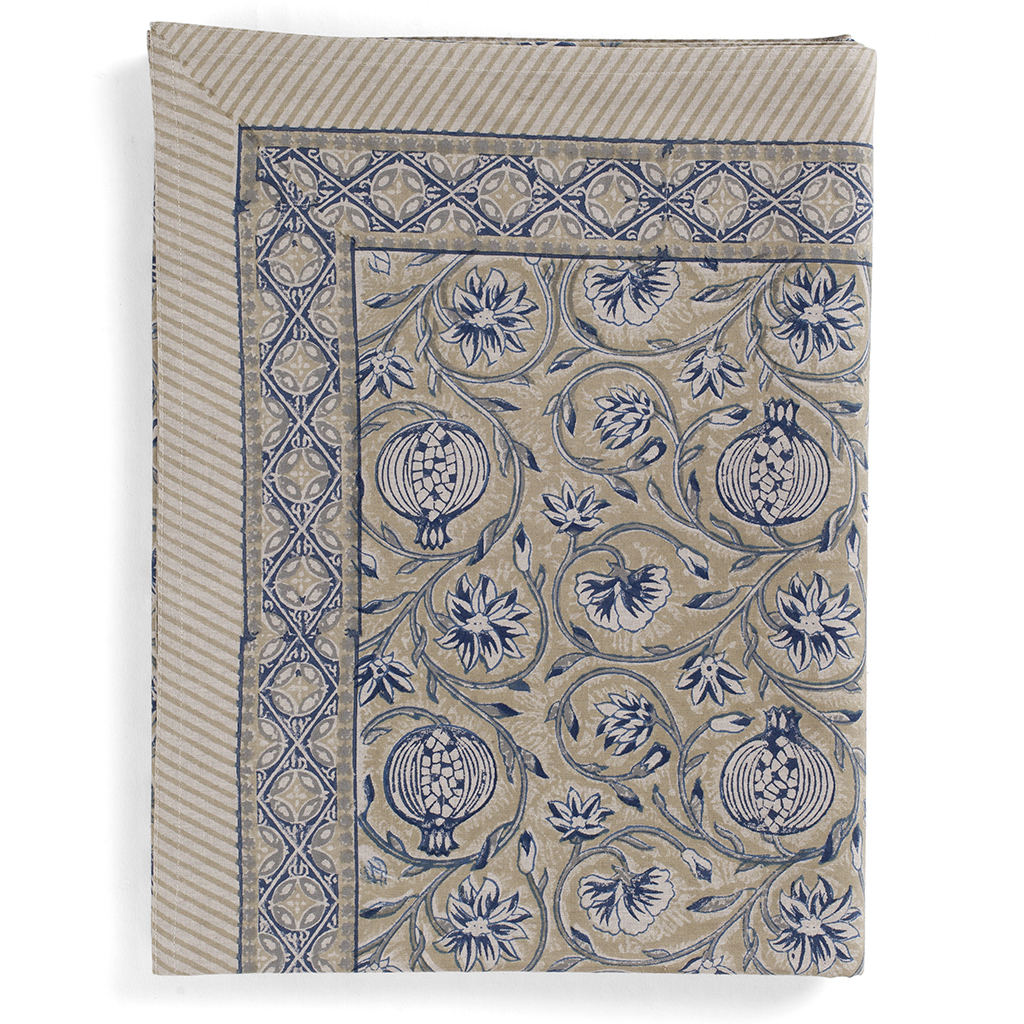 Bomullsduk Tangier Pomegranate Beige & Blue