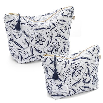 Necessär Navy Blue - Chamois