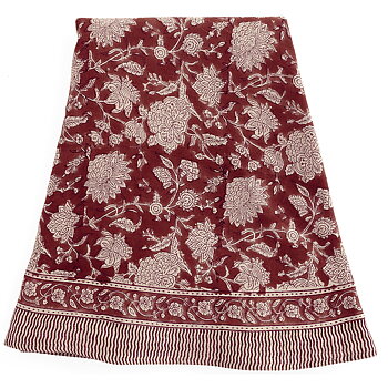 Rund linneduk Indian Rose Red Ø220 cm