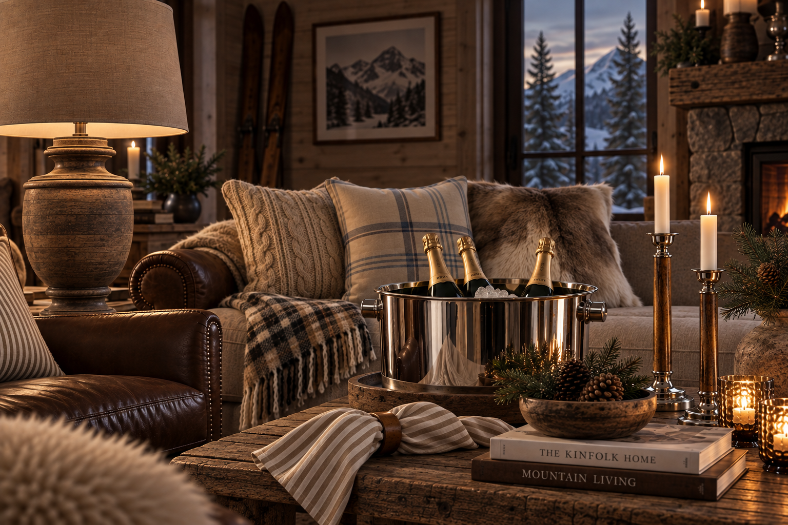 Inredningsinspiration fjällstuga i lodgestil