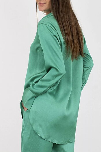 Neo Noir - Margit Crepe Satin Shirt Green