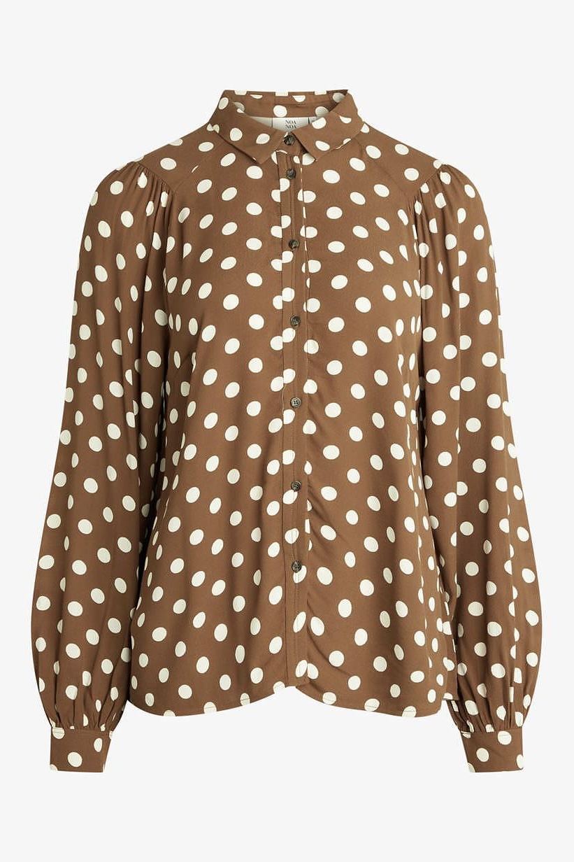 Noa Noa - Dotted Moss Blouse Brown - 4