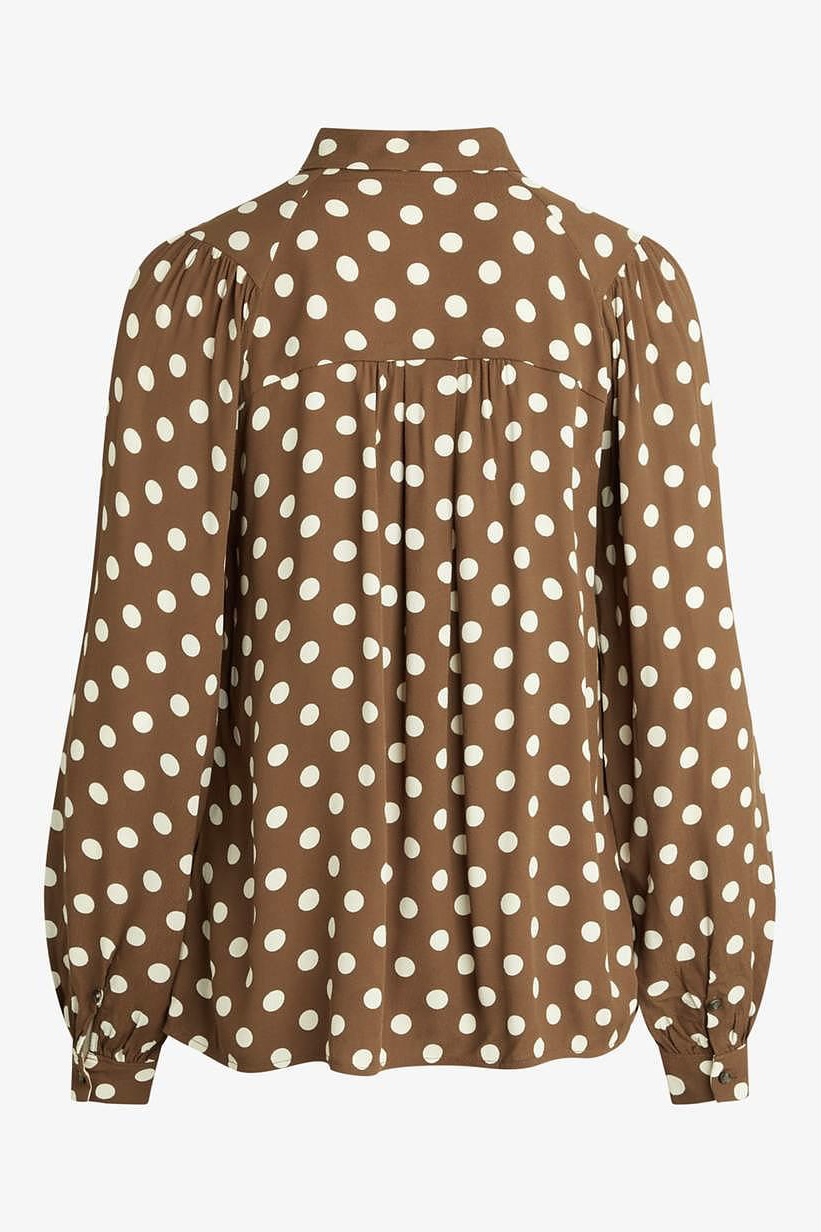 Noa Noa - Dotted Moss Blouse Brown - 5