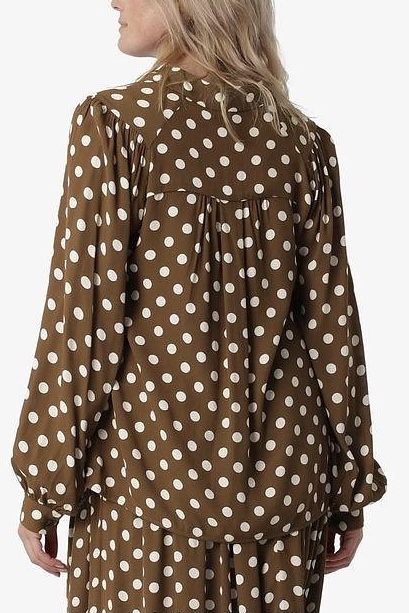Noa Noa - Dotted Moss Blouse Brown - 3