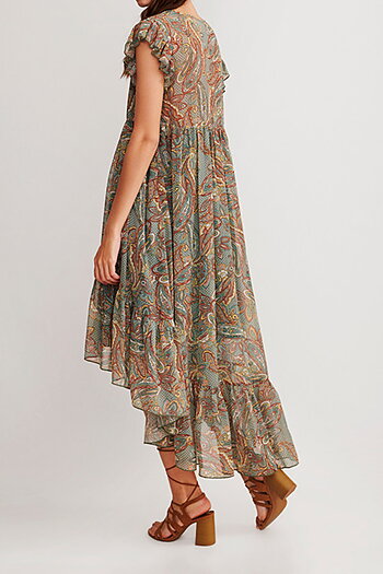 NKN Nekane -Jukun Asymmetric Printed Long Dress