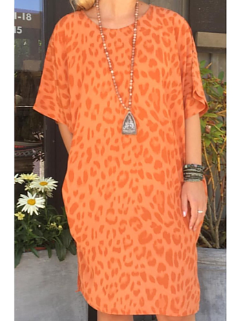 Rabens Saloner  - Bright Leopard Dress
