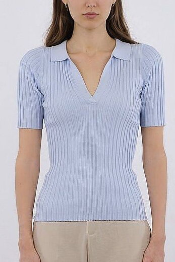 Neo Noir - Georgie Knit Tee Light Blue