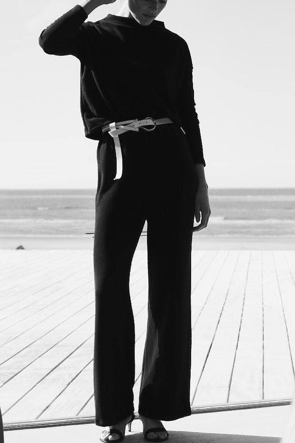 Penn & Ink NY  - Wide Trousers Black - 2