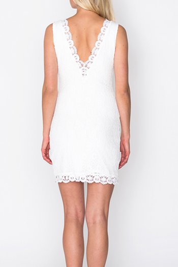 Dry Lake - True Love V Dress White