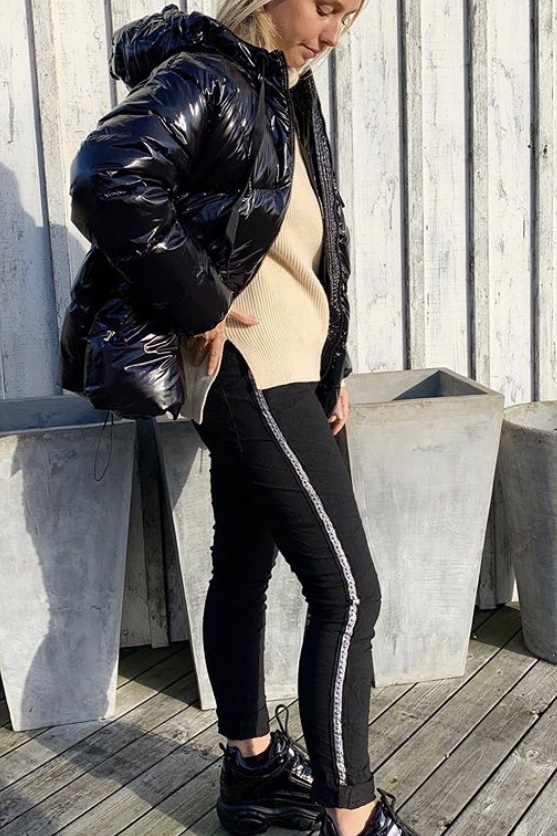 Twin Set -Short Quilted Puffer Jacket With Real Down - 3