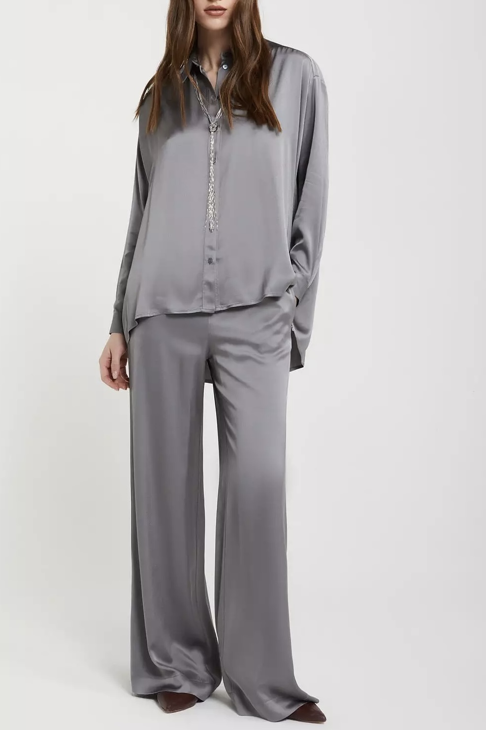 OttodÁme -  Pantalone In Viscosa Grey - 5