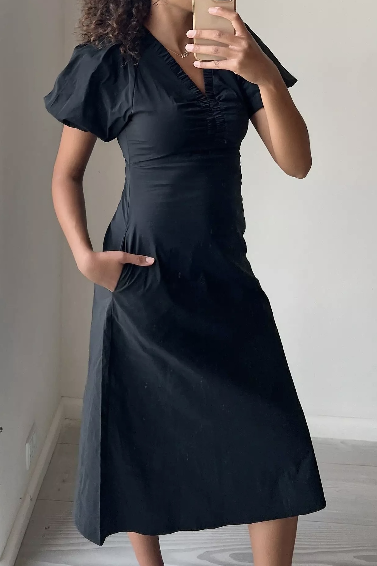 Neo Noir  - Illana Poplin Dress Black - 9