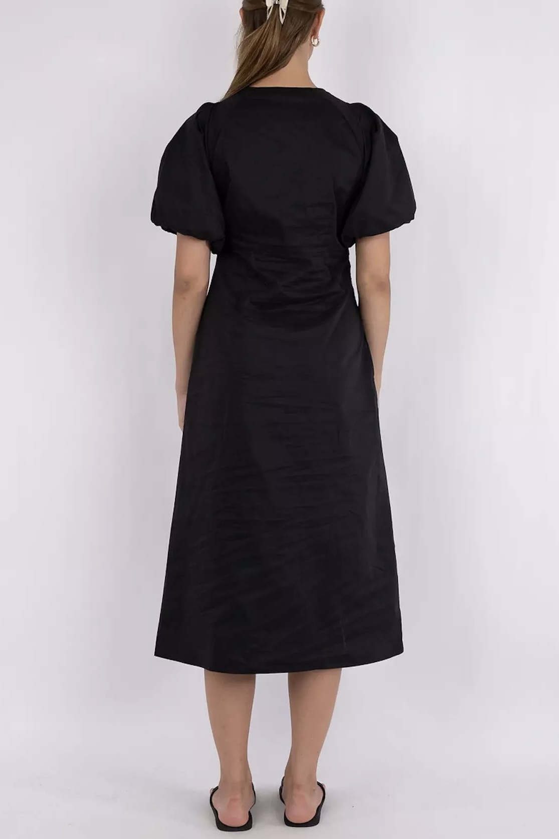 Neo Noir  - Illana Poplin Dress Black - 5