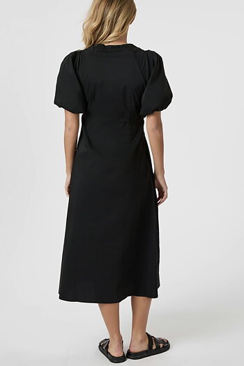 Neo Noir  - Illana Poplin Dress Black
