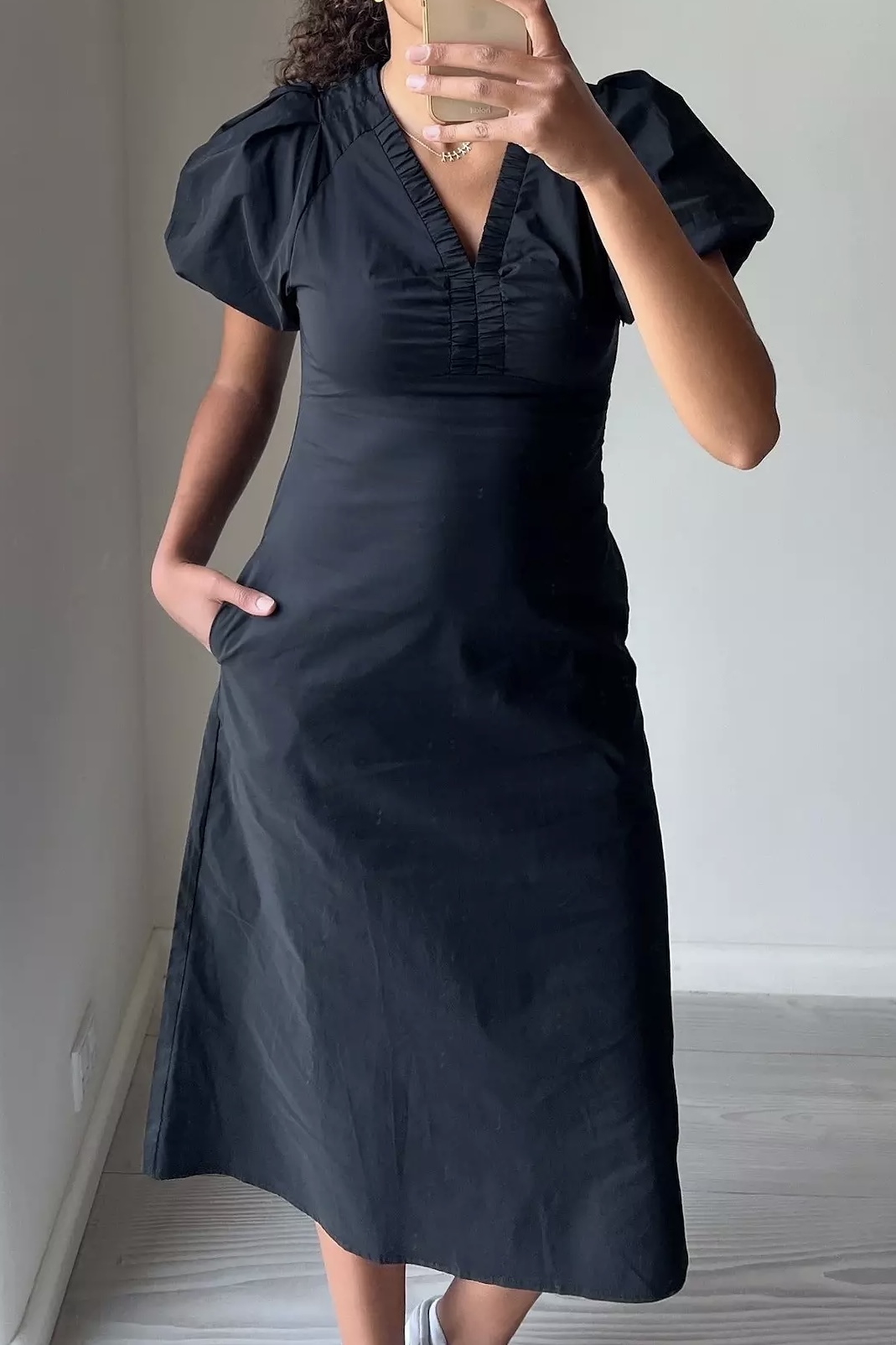 Neo Noir  - Illana Poplin Dress Black - 8