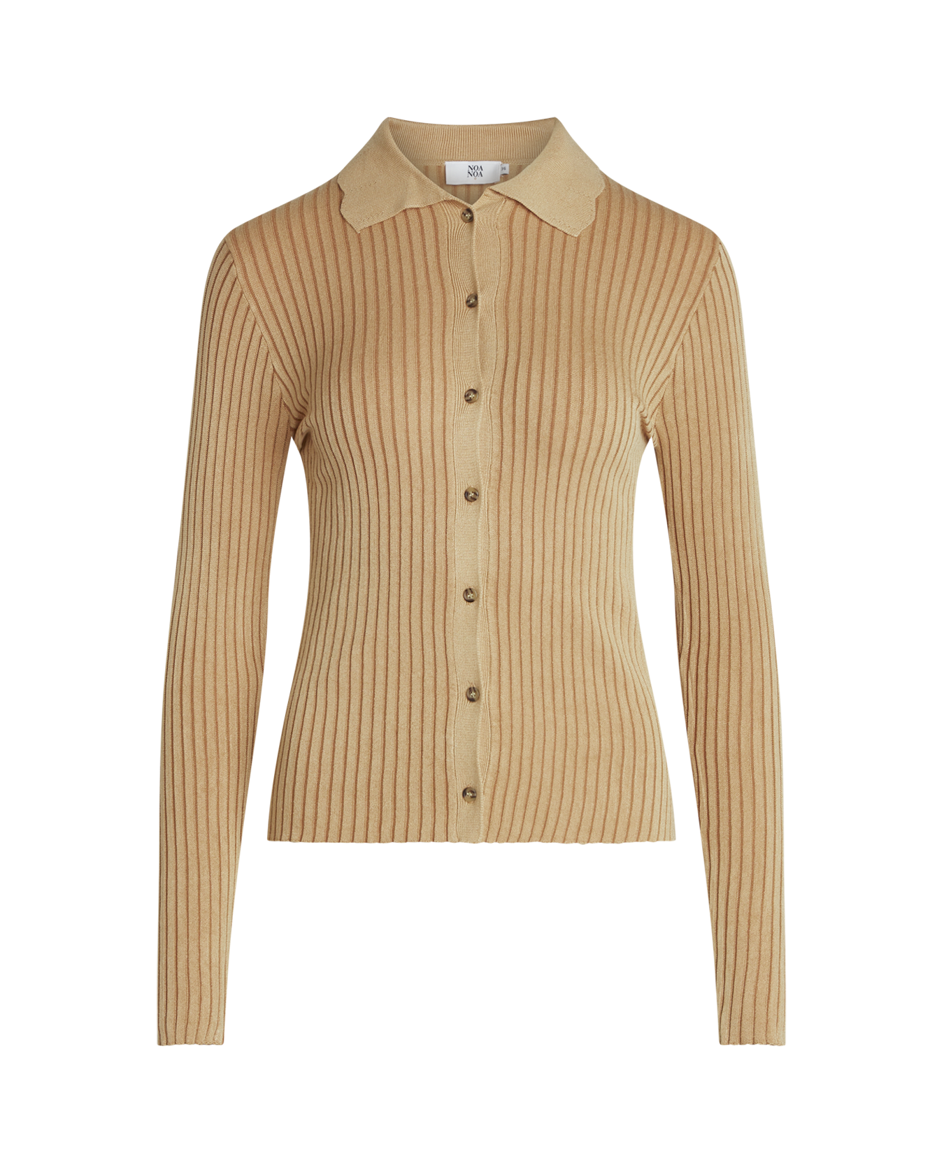 Noa Noa - Viscose Knit Cardigan Iced Coffee - 6
