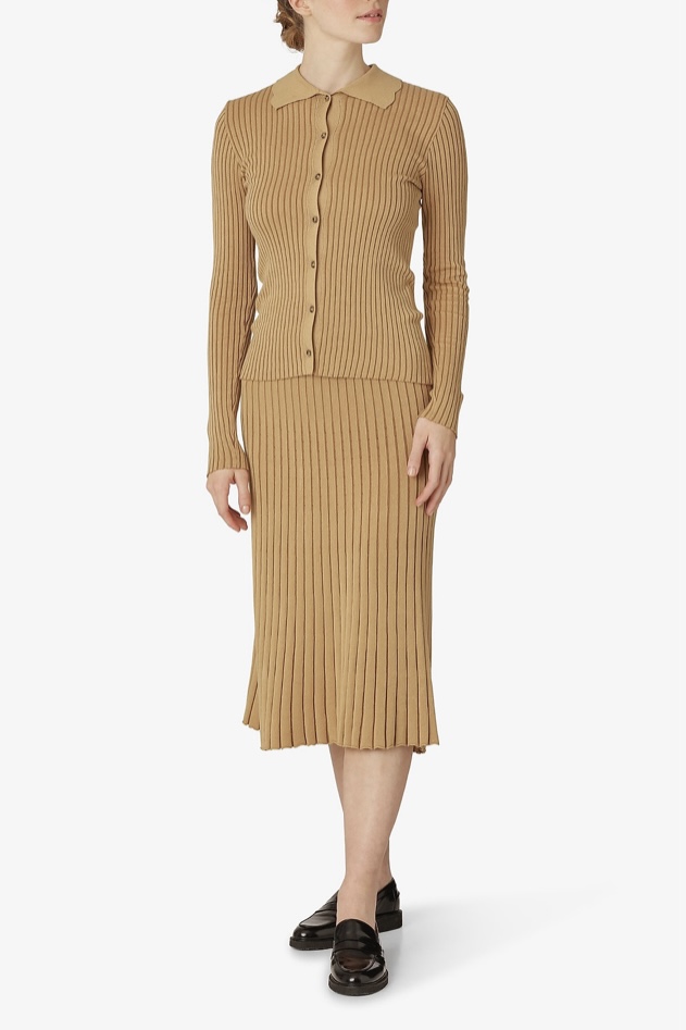 Noa Noa - Viscose Knit Cardigan Iced Coffee - 4