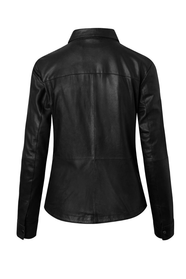 Depeche - Basic Sharon Shirt In Soft Leather Quality Black - 3