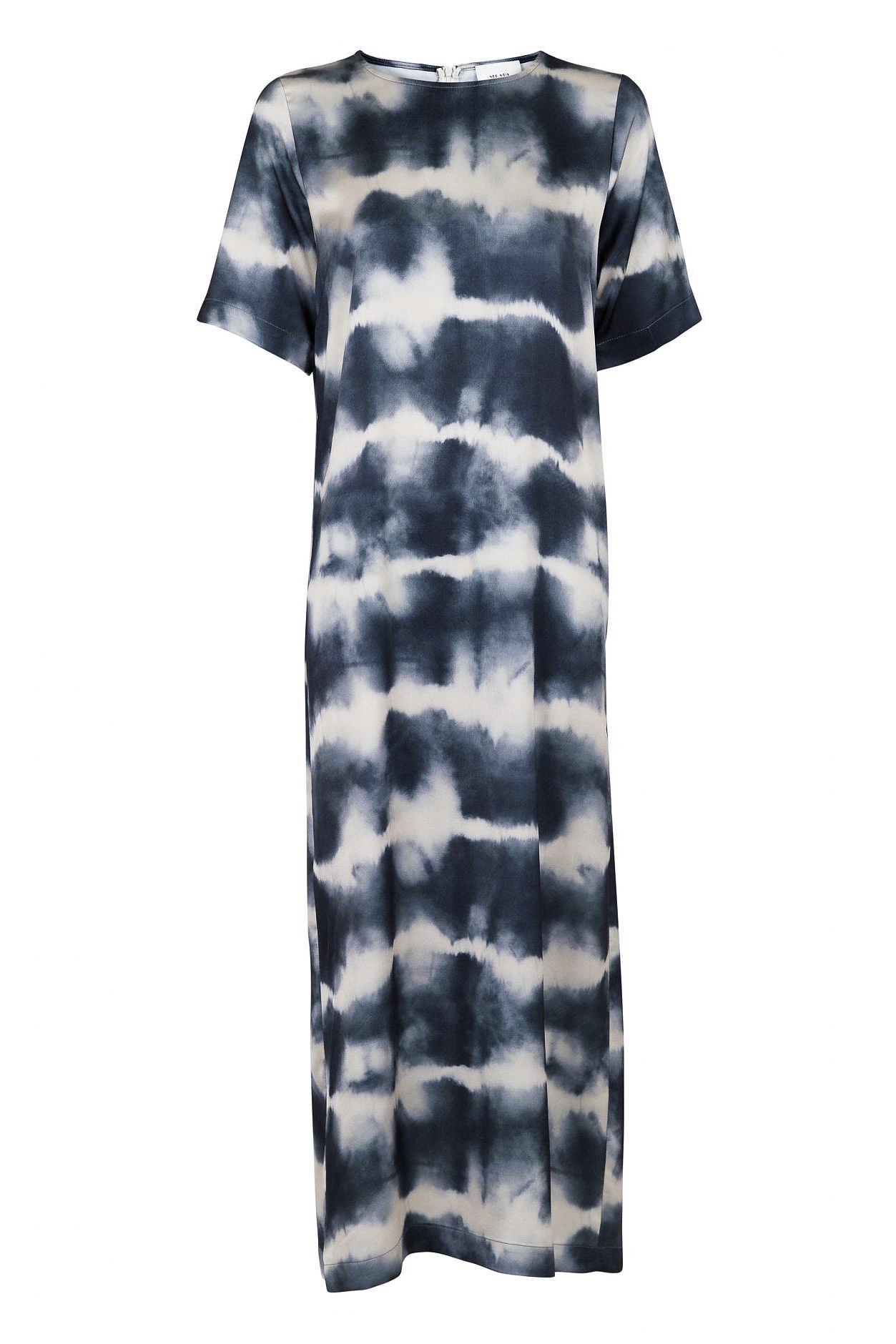 Neo Noir - Larri Satin Tie Dye Dress Antracit - 3