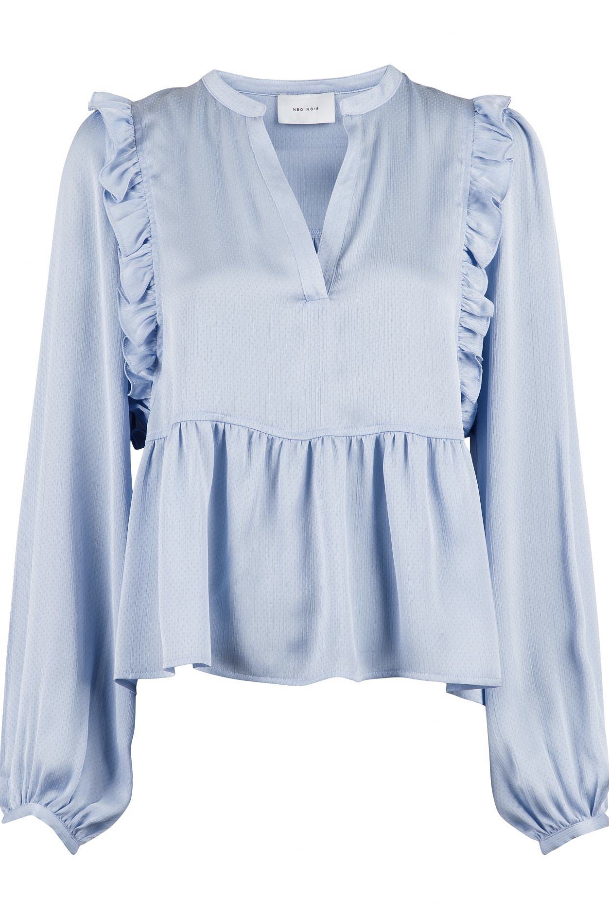 Neo Noir - Celia Solid Blouse Light Blue - 3