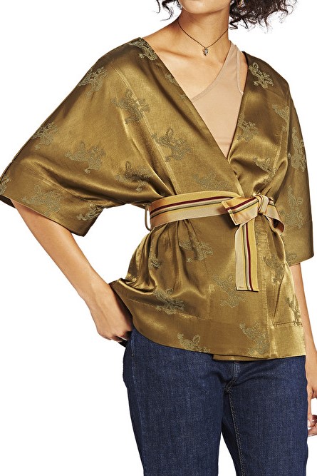 OttodÁme - Kimono Jacket  With Dragon's Embroidery