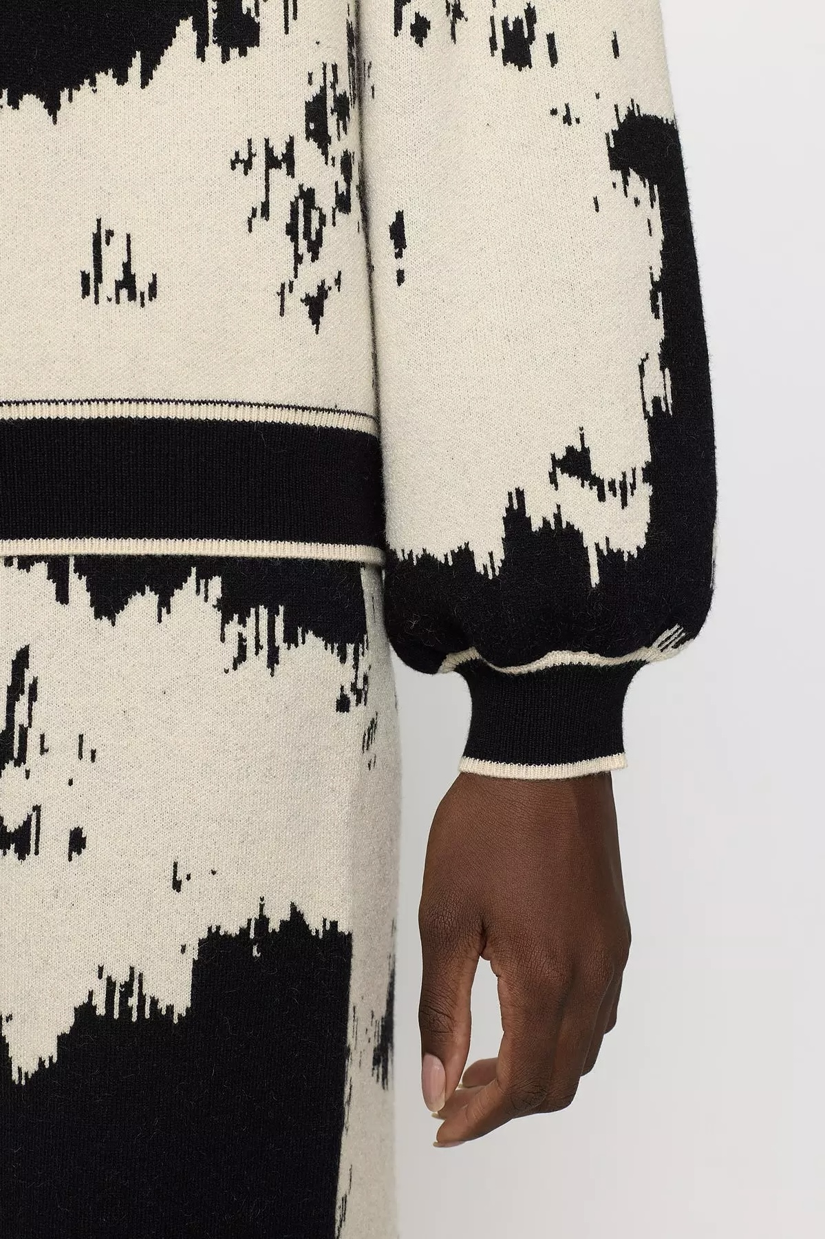 Soft Rebels -  Rogue Pattern Knit Jacquard Pattern Arctic Wolf - 3