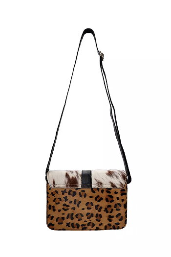 Black Colour - Camila Crossover Bag Leo Comb